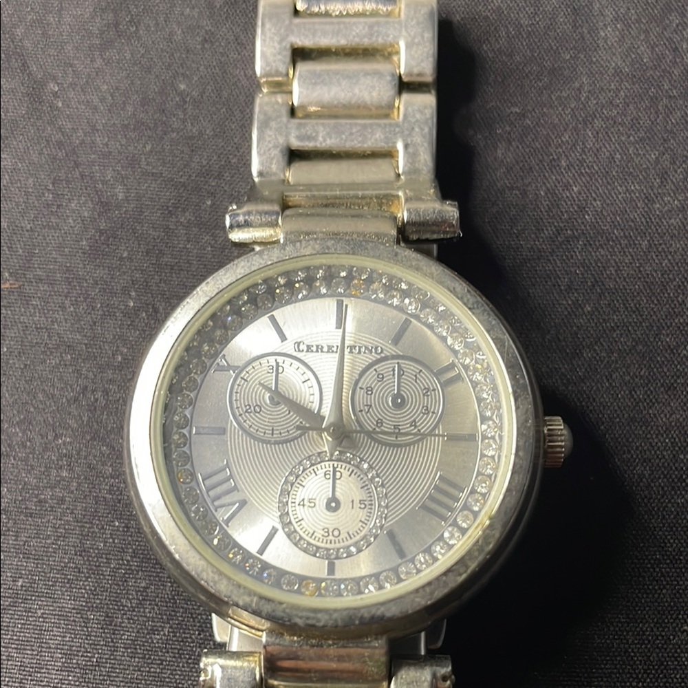 Silver Cerentino watch with Crystal Accents (0009)
